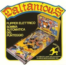 DALTANIOUS Adesivo Replica della PUBBLICITA' del FLIPPER ELETTRICO degli ANNI 80
