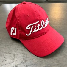 TITLEIST Golf Red Cap/Hat Raised Lettering Ad...