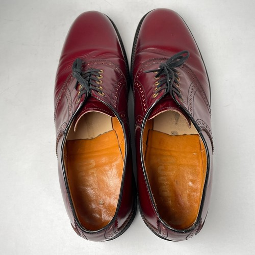 Sebago Oxford Loafers Mens Size 9.5 C Red Leather Lace Up Casual Dress Shoes - Picture 10 of 11