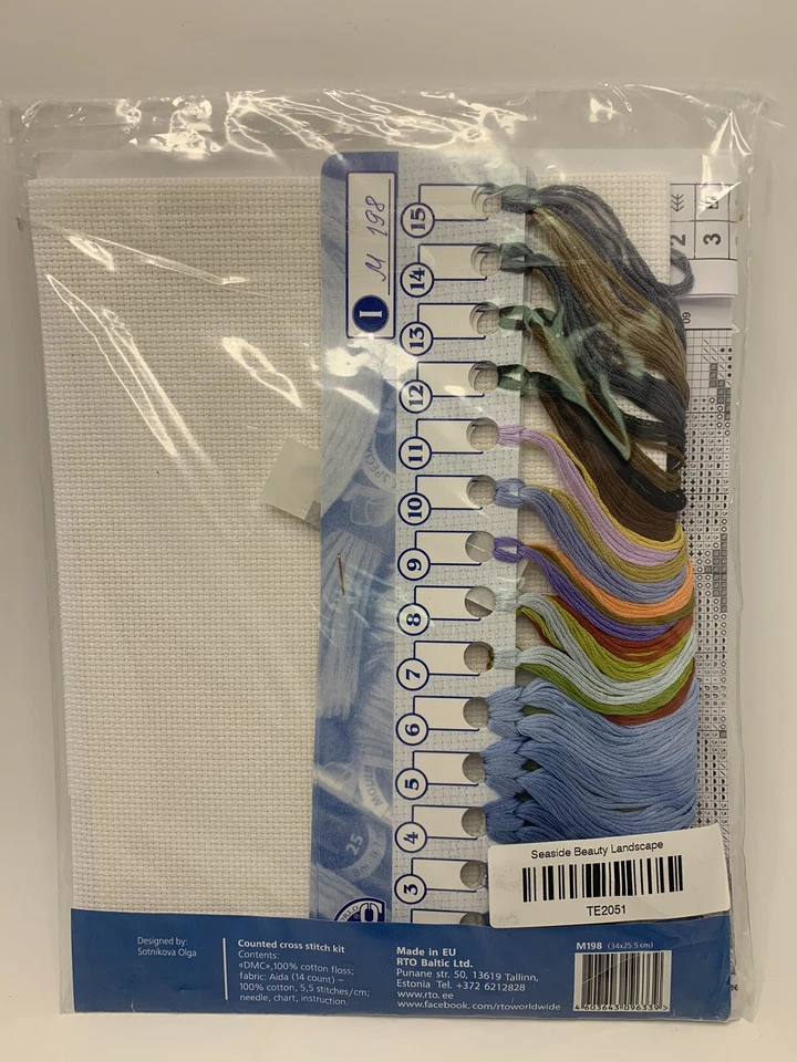 RTO Cross Stitch Kit Created For Fun Seaside Beauty M198 - Image 3 of 3