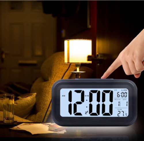LED Wecker Digital Alarmwecker Uhr Kalender Beleuchtet Schlummerfunktion Alarm - Bild 3 von 9