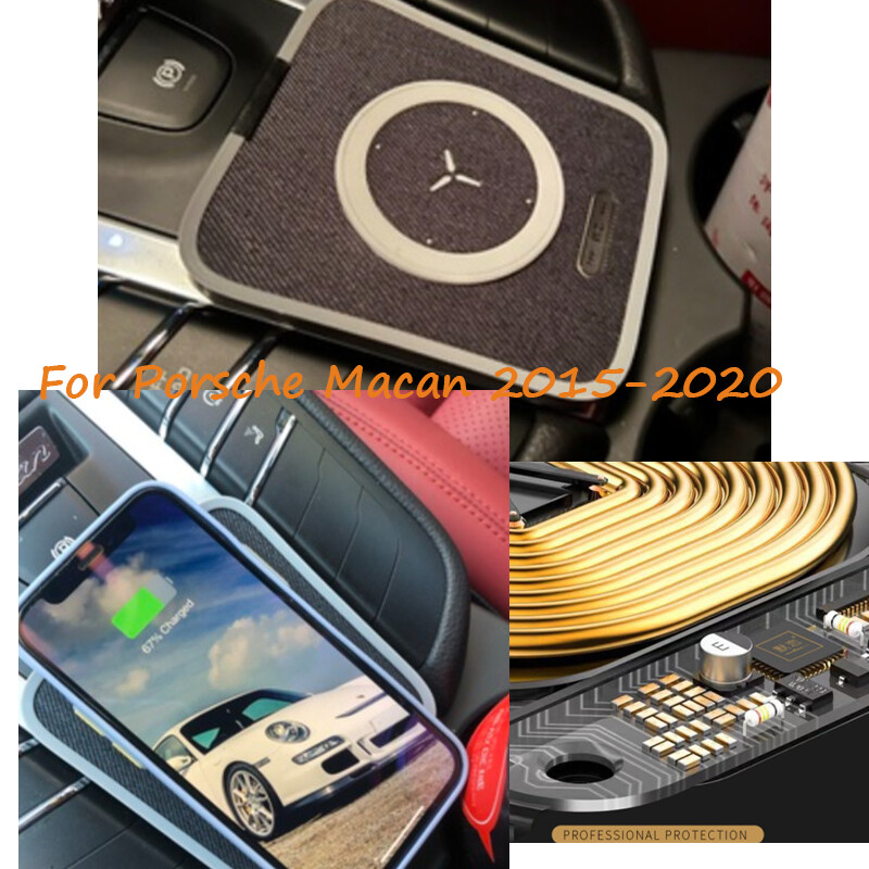 Car Center Console Wireless Charger Tray AccessoriesFor Porsche