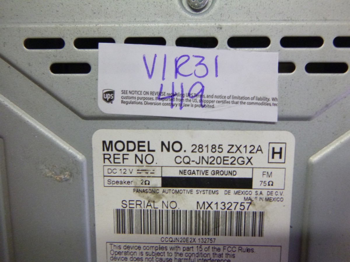 10 11 12 13 14 Nissan Altima Radio Cd Mechanism PY04G 28185 10 11 12 13 14 Nissan Altima Radio Cd Mechanism PY04G 28185