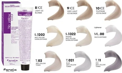 Fanola No Yellow Colouring Cream balanced anti-yellow action/ tint/ dye 100ml