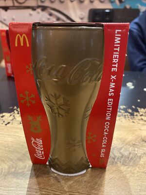  Coca Cola Glas 2021 von Mc Donalds Xmas Edition Gold