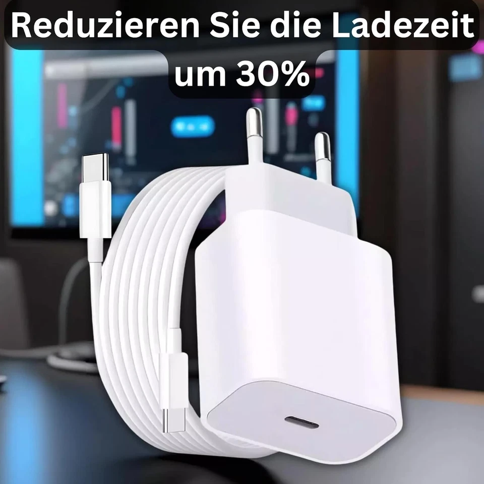 20W Ladegerät 60W ladekabel für iPhone 15 16 Plus/Pro/Pro Max USB C Adapter - Bild 2 von 4