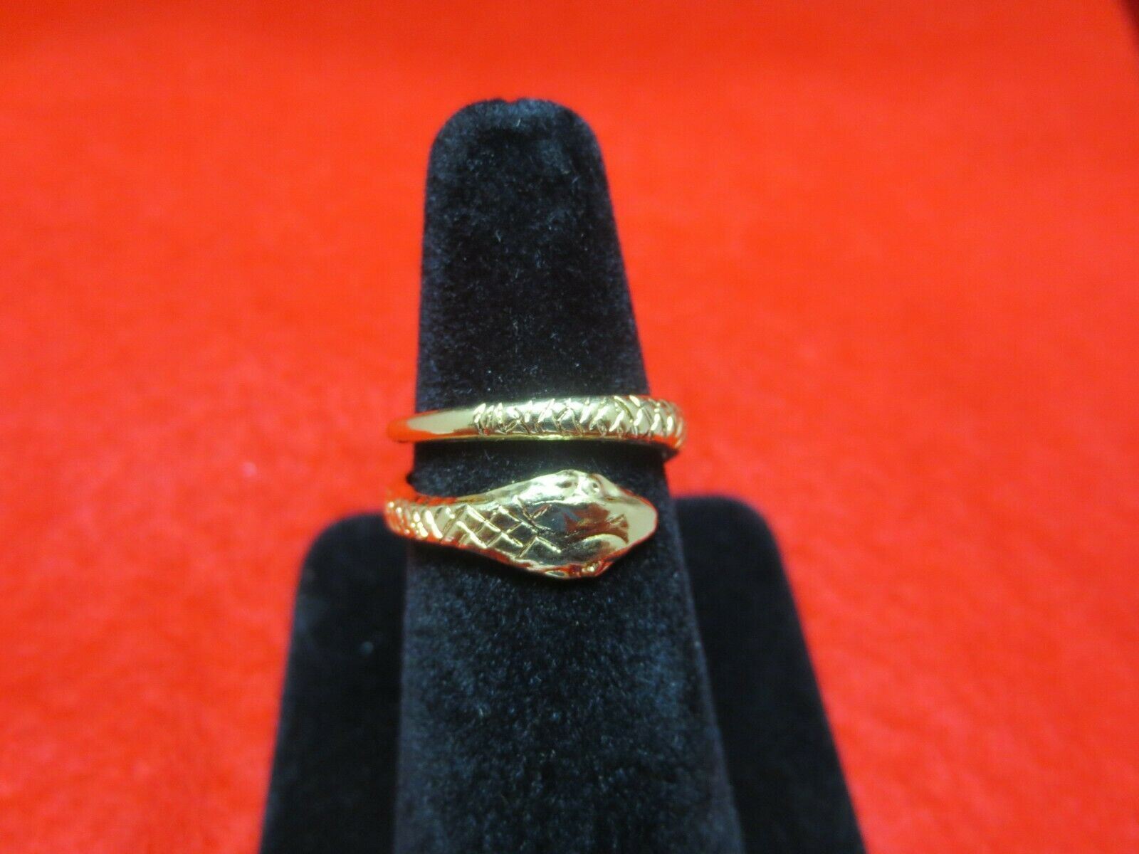 Bague Fantaisie Serpent Plaque Or - Taille 57 - Belle Qualité - Occasion