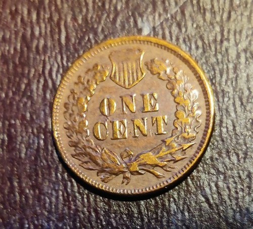 1873 Open 3 Indian Cent KM#: 30 Oath Wreath W/ Shield Variety 2 - Picture 8 of 11