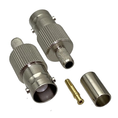 Connector BNC Female Jack Crimp RG58 RG142 LMR195 RG400 Cable RF Coaxial 1Pcs - Picture 5 of 8