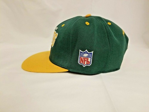Cappello Mitchell & Ness Nostalgia Co Cappello Verde Bay Packers Autentico NFL Vintage Col - Foto 2 di 8