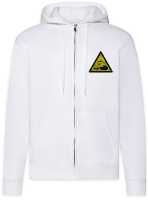 Caution Acid Logo Sign Zipper Hoodie Warning Danger Säure Ätzend Warnschild