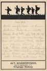 Postcard Silhouette - Old Migratory Bird - Federation for Young Hiking Hamburg - 1915