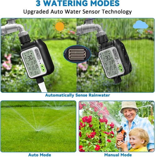 Durable Hose Water Timer – 3 Customizable Programs, Rain Pause, Easy LCD Display - Picture 3 of 7