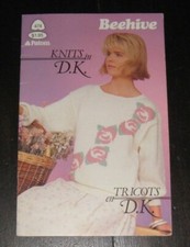 1986 Patons Beehive BOOK 474 Knits in D.K. womens pullovers cardigans patterns