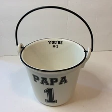 Ice Bucket Your #1, Papa 1, Ceramic 4 1:2” Tall, Harry And David