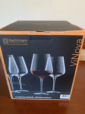 Nachtmann ViNova Collection Red Wine Magnum Glass, Set of 4, 24-Ounces Clear New
