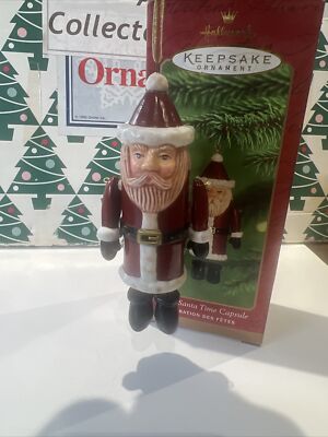 Santa Time Kapsel 2001 Weihnachten Punze Andenken Ornament in Box