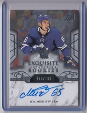 2019-20 Upper Deck Ice Exquisite Collection Platinum Rookies Signatures Ilya