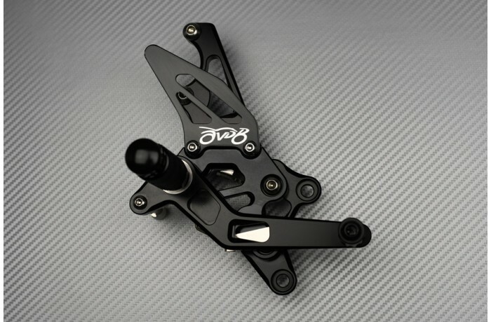 Commandes reculées Yamaha YZF R3 bleu cale pied ajustable - 3
