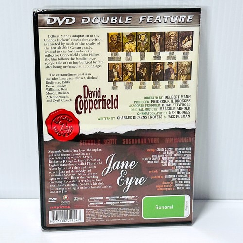 David Copperfield + Jane Eyre DVD Double - All Regions PAL NEW / Sealed - Picture 2 of 7