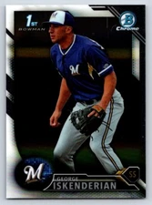 2016 1st Bowman Chrome Prospects BCP187 George Iskenderian Milwaukee Card