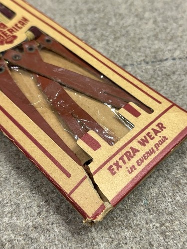 1930s 1940s NOS Braces Suspenders All-American Boxed Mens Vintage Suit Trousers - Picture 8 of 8