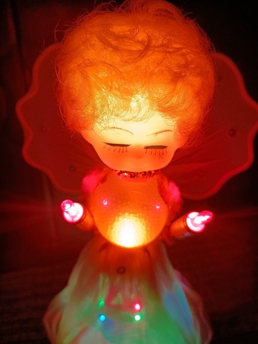 VINTAGE Angel TREE-TOPPER Light-Up CHRISTMAS ORNAMENT Japan - WORKING!!! 8" - Picture 2 of 11