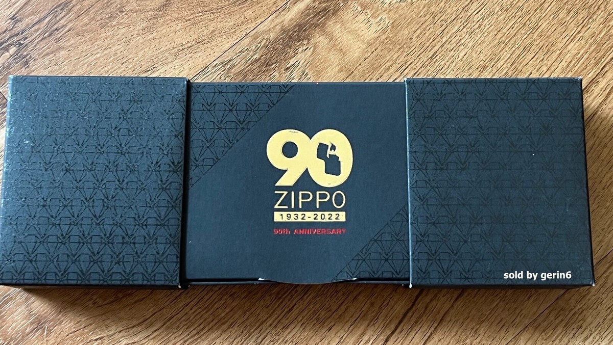 Zippo 90th Anniversary COTY Lighter, Gold Plated Asian