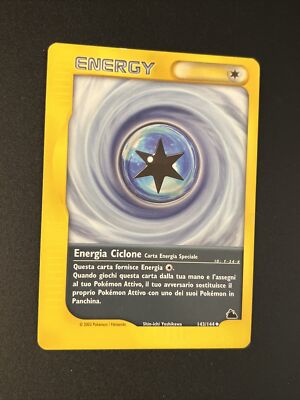 Pokémon Carta Vieja No Común ITA Skyridge 143/144 Energía Ciclón