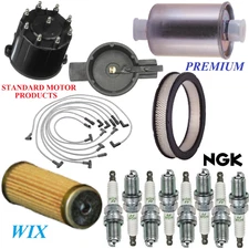 Tune Up Kit Filters Cap Spark Plugs Wire For CHEVROLET CAMARO V8 5.0L 1984