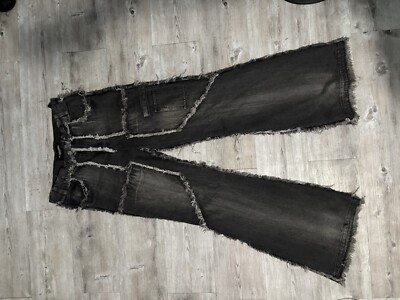 Nofaithstudios- FLARED DENIM 003 STONE WASH GREY