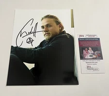 CHARLIE HUNNAM SIGNED 8x10 PHOTO SONS OF ANARCHY JAX TELLER JSA COA