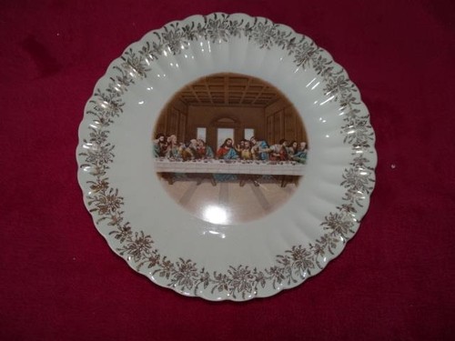 VINTAGE PLATE SANDERS MGF CO LORD'S SUPPER FIRST EDITION THE LAST SUPPER - Picture 1 of 3