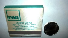 OLD Vintage "R E N"Lansing,Michigan a CIBA-GEIGY unused matchbook MADE IN USA