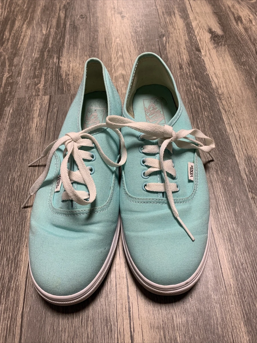Teal low top top vans