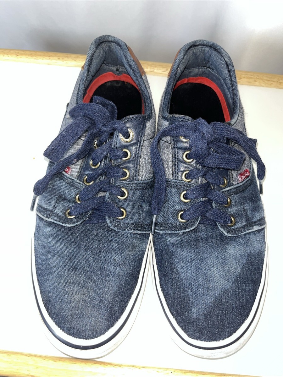 Levi's Shoes Men's Size Blue Denim Low Top Sneakers 51848709U-Mens
