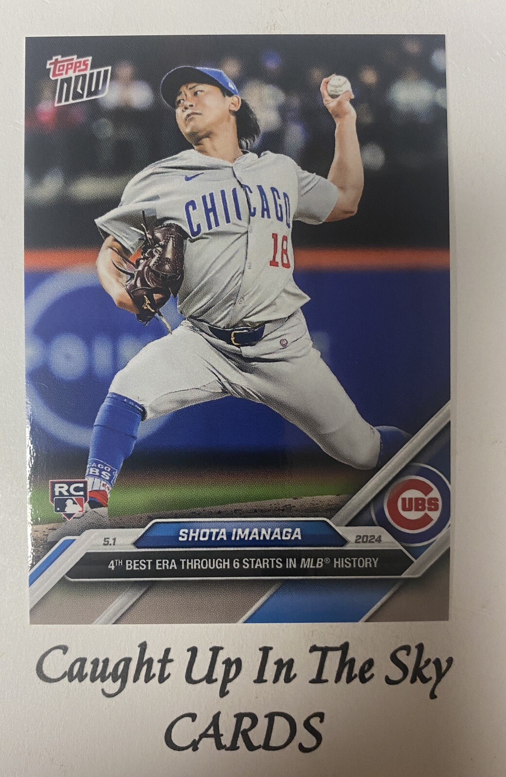 2024 Topps Now MLB #147 Shota Imanaga RC Chicago Cubs - In Hand