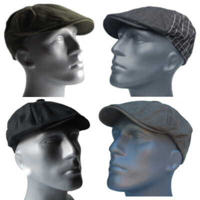 Cool4 Flatcap Schiebermütze Herren Vintage Gatsby Cap Baumwoll Mütze E01
