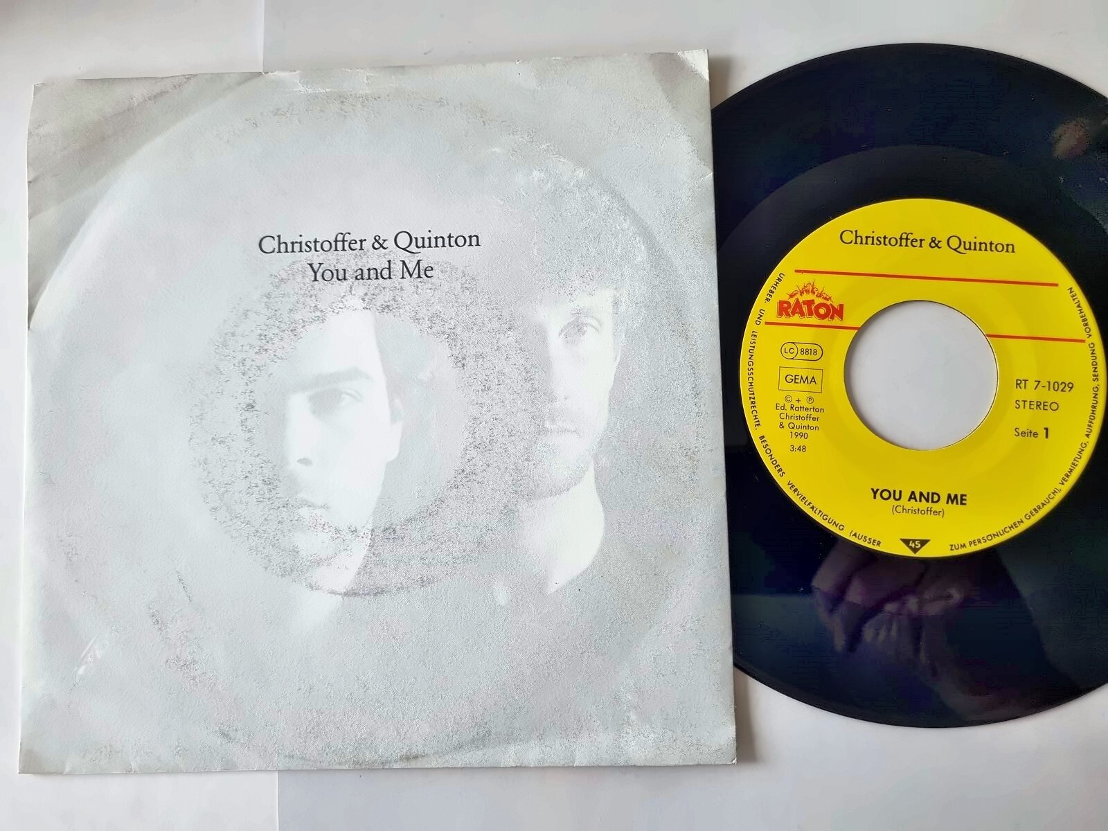 Christoffer & Quinton - You and me 7'' Vinyl Germany