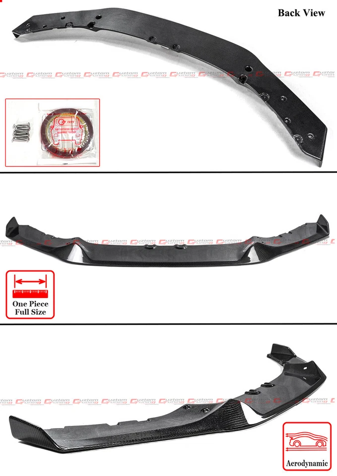 FOR 2014-20 BMW F32 F36 4 SERIES M SPORT MAD STYLE CARBON FIBER FRONT BUMPER LIP - Image 3 of 4