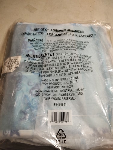AVON Organizer / Shower Caddy - Blue With Pockets NEW - Picture 6 of 6