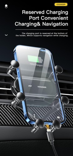 Essager Gravity Car Phone Holder Air Vent Clip Mount Stand GPS Smart Phone Suppo - Picture 18 of 26