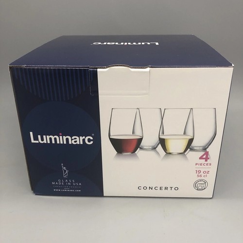 Luminarc 290581 Concerto 19oz Stemless Wine Glasses, Set of 4, 19 oz, Clear - Picture 3 of 11