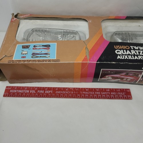 VINTAGE Ushio Twin Pack QUARTZ HALOGEN Auxilery LIGHT KIT CAR VAN TRUCK OPEN BOX - Picture 23 of 24