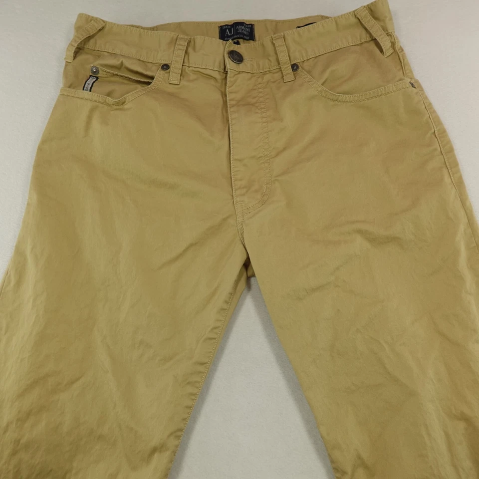 Armani Exchange A|X Pants Men’s 32x34 Act 32x33 Beige Regular Fit Khaki Chino - Image 3 of 4