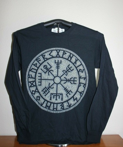 Elder Futhark - Alfabeto delle rune vichinghe - Maglietta a maniche lunghe, piccola in nero - Foto 1 di 4