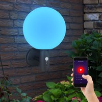 AußEnleuchte Fassadenlampe Wandleuchte Smart Rgb Led Bewegungsmelder Glas Kugel