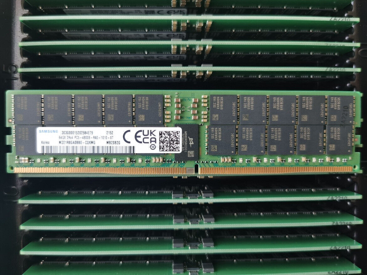 8x SamSung 64GB 4800MHz 2RX4 DDR5 REG ECC RDIMM M321R8GA0BB0