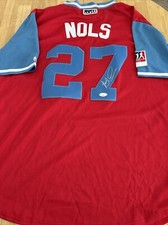 Aaron Nola Philadelphia Phillies Autographed Player Weekend Jersey JSA Certified