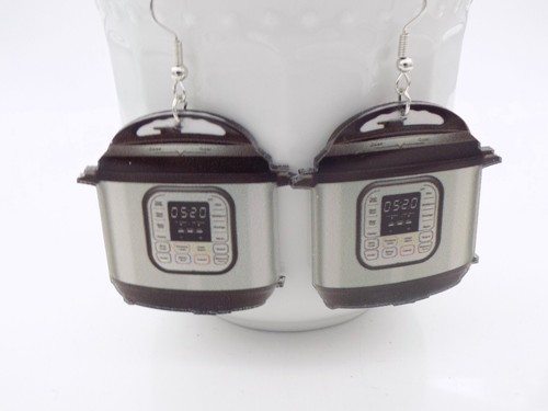 New Pressure Cooker Earrings - 2d Appliance Jewelry - Great Funny Gift Idea - Picture 4 of 10